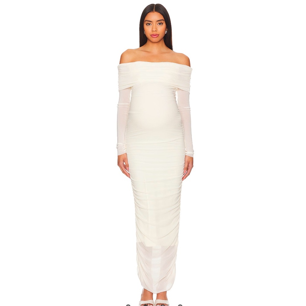 Bumpsuit Off The Shoulder Mesh Dress